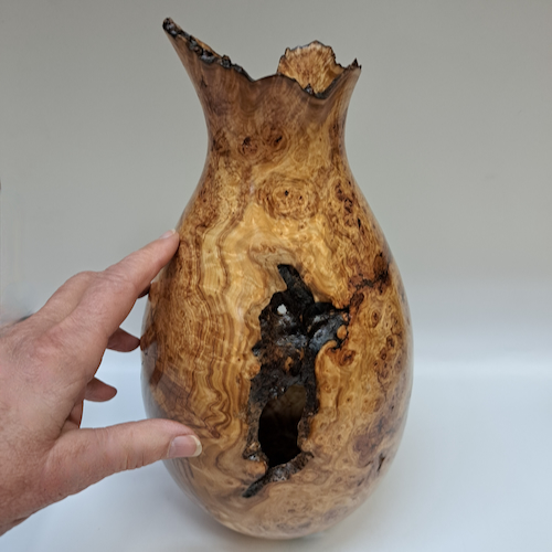 JW-261 Colorado Aspen Burl Hollow Woodturning $850 at Hunter Wolff Gallery